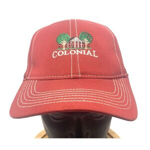 PGA  Authentic Tour Colonial Country Club Golf Hat Red Baseball Cap Size S/M